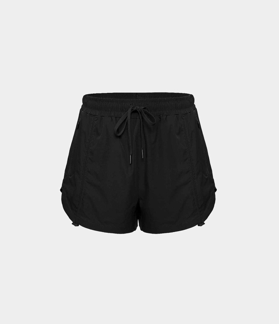 Kleidung HALARA Shorts Und Bikerhosen | Lassige Shorts Mit Mittlerer Leibhohe, Kordelzug Und Seitlicher Reisverschlusstasche, 7,6 Cm