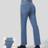 Leggings HALARA | Halaramagic Bootcut-Arbeitsjeans Mit Mittlerer Leibhohe Und Mehreren Taschen, Gewaschenem, Dehnbarem Strick