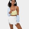 Rocke Und Skorts HALARA | Cloudful Air Fabric Hoch Taillierter Mini-Cool-Touch-Tennisrock Mit Schlitz Und Abgerundetem Saum Und 2-In-1-Seitentasche