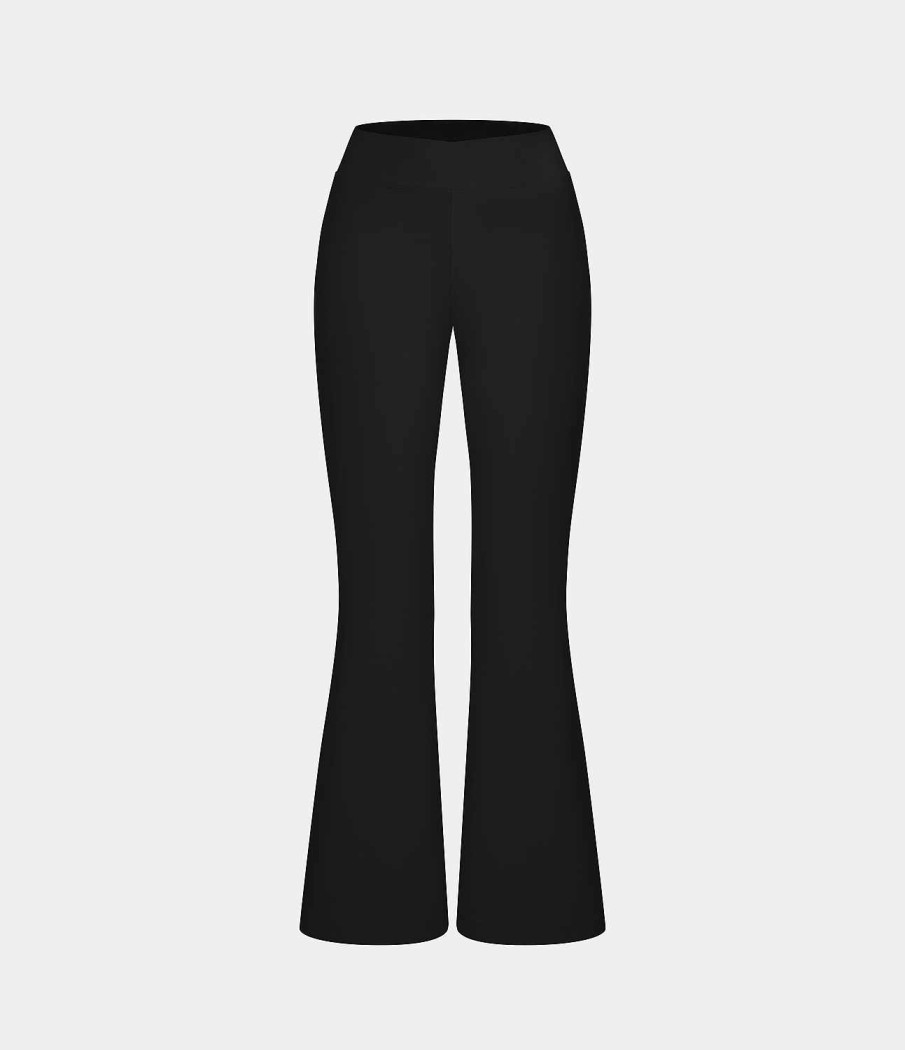 Leggings HALARA | Uberkreuzte Capri-Yoga-Leggings Mit Hoher Taille Und Ausgestellter Gesastasche