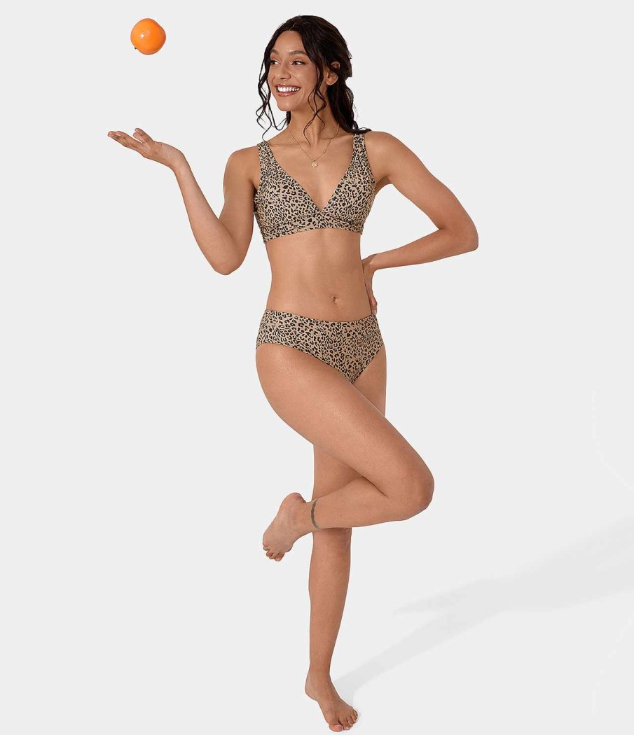 Kleidung HALARA | Triangel-Bikinihose Mit Leopardenmuster