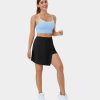 Rocke Und Skorts HALARA | Cloudful Air Fabric Side Cut 2-In-1-Seitentasche Cool Touch Tennisrock-Purity