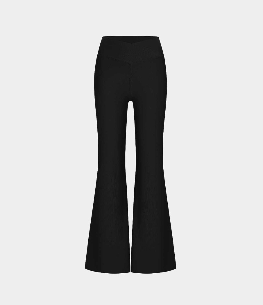 Leggings HALARA | Patitoff® Flow Tierhaarresistente Crossover-Leggings Mit Hoher Taille Und Gesastasche, Super Flare