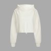 Oberteile HALARA | Kurz Geschnittenes Yoga-Sport-Sweatshirt Mit Kapuze Und Kordelzug Aus Kontrast-Mesh