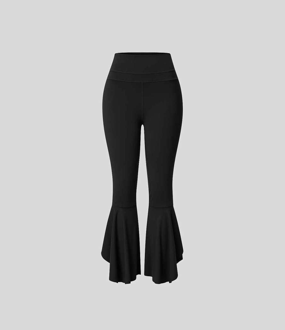 Leggings HALARA | Fliesende 7/8-Tanzleggings Aus Cloudful Air-Gewebe Mit Hohem Bund Und Taschen An Der Vorderseite Und Blutenblattsaum