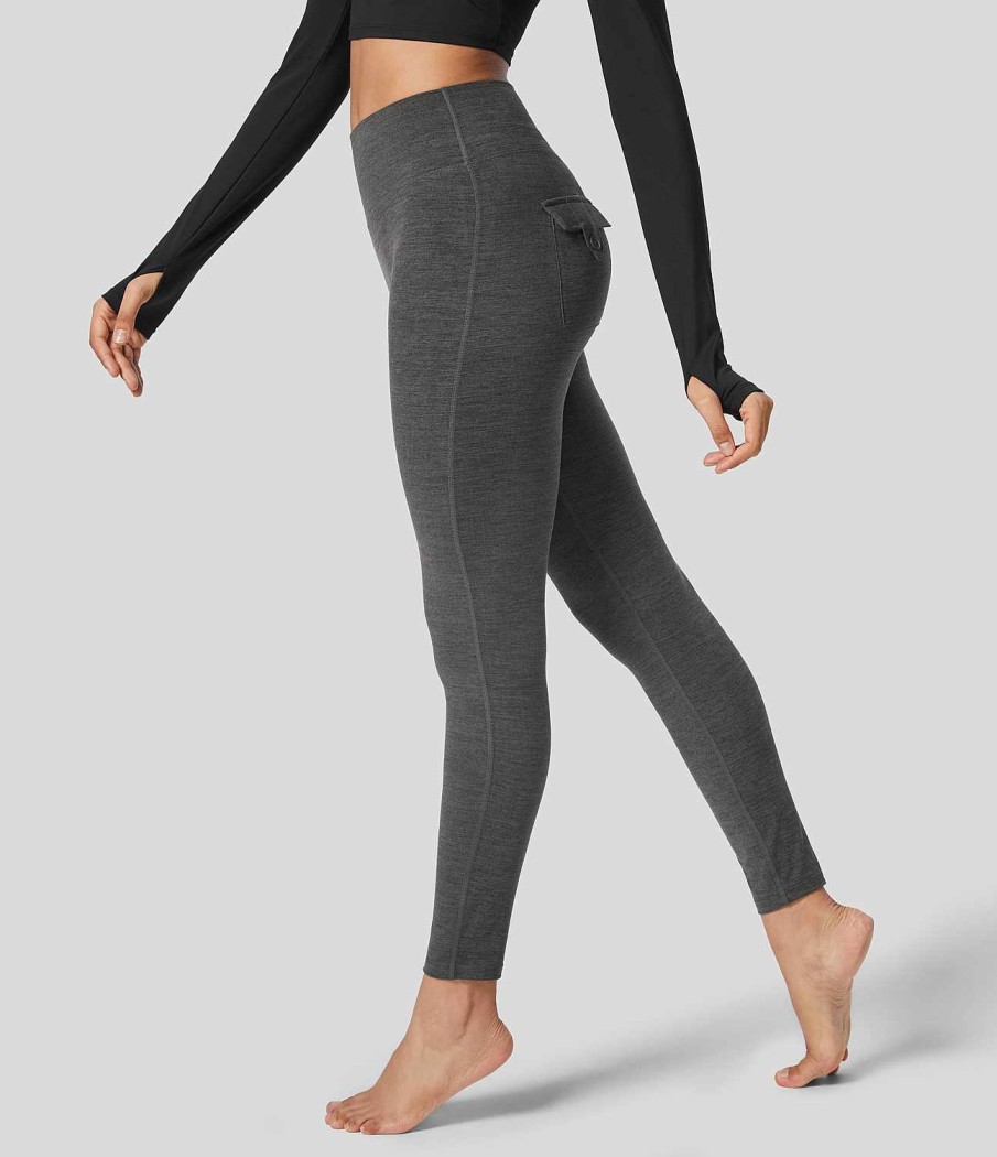 Leggings HALARA | Yoga-Leggings Mit Hoher Taille Und Seitentaschen Auf Der Ruckseite