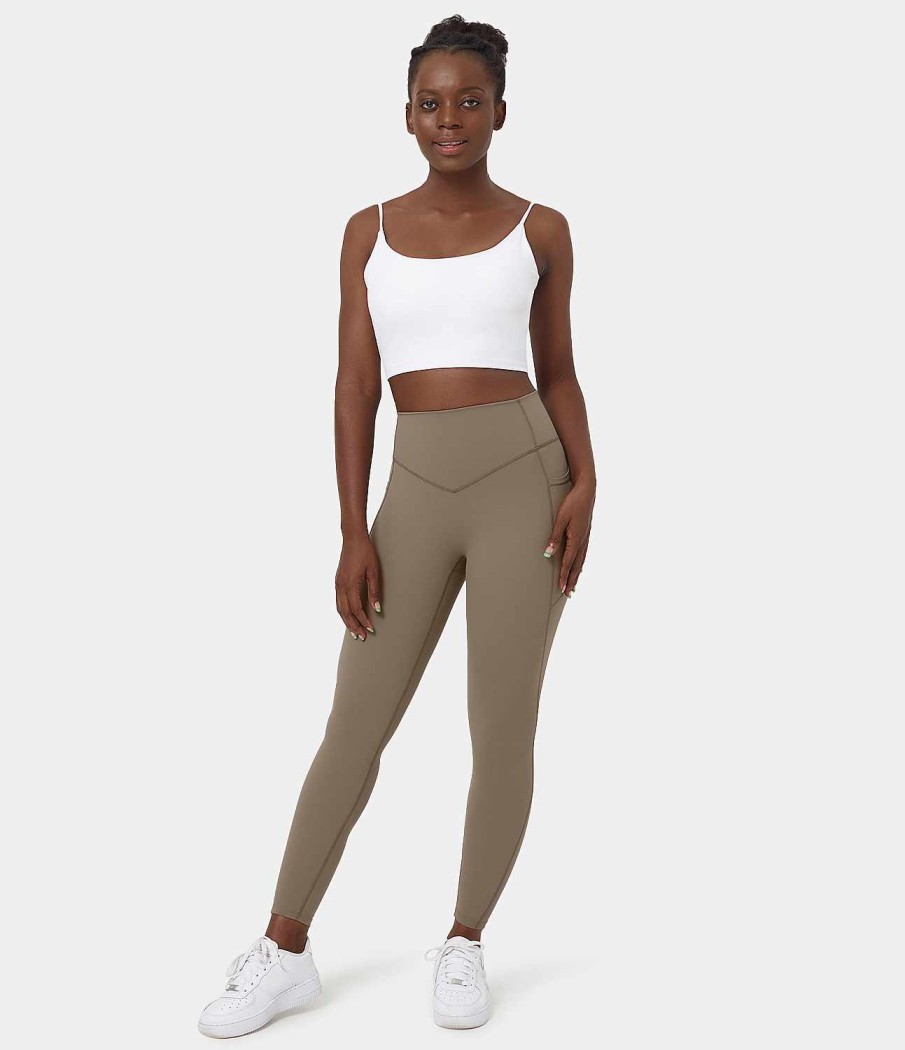 Leggings HALARA | Socinched Trainings-Leggings Mit Hoher Taille, Bauchkontrolle Und Formenden Seitentaschen