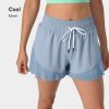 Kleidung HALARA Shorts Und Bikerhosen | Breezeful Kordelzug-Kontrast-Mesh-Seitentasche 2-In-1-Laufshorts Mit Schnelltrocknung, 3 Zoll