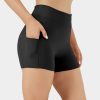 Kleidung HALARA Shorts Und Bikerhosen | Cloudful Air Fabric Yoga-Shorts Mit Hoher Taille Und Seitentasche, Einfarbig, Cooles Touch, 8,9 Cm