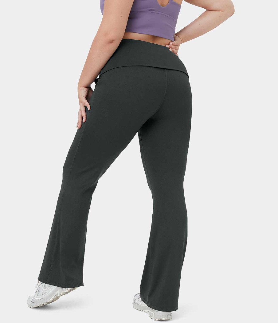 Leggings HALARA | Superhoch Taillierte Leggings Mit Umklappbarer Tasche Und Durchgehender Schlaghose In Ubergrose