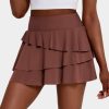 Rocke Und Skorts HALARA | 2-In-1-Tennisrock Mit Hohem Bund Fur Jeden Tag Truffel