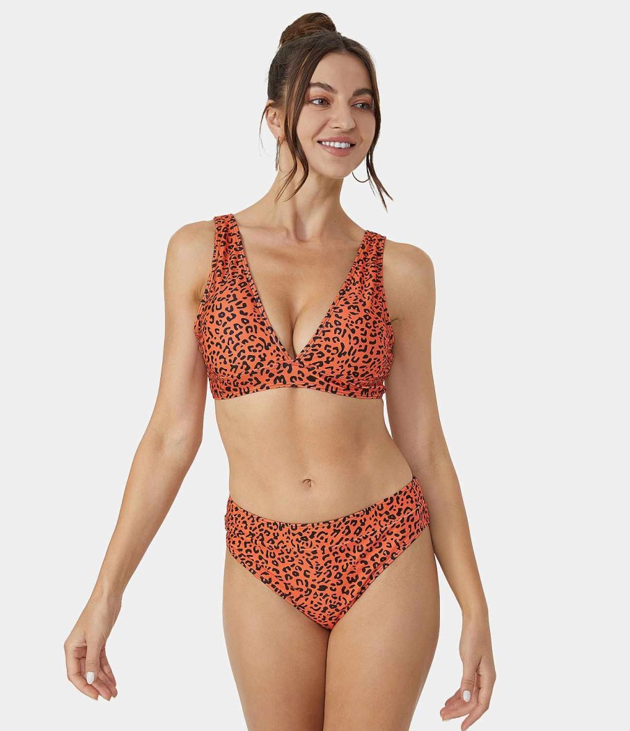 Kleidung HALARA | Bikinioberteil Mit Leopardenmuster