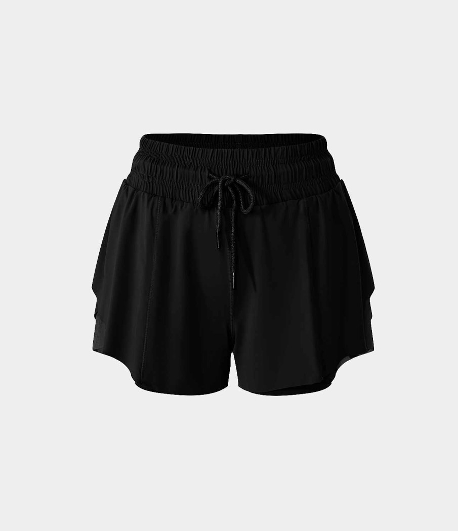 Kleidung HALARA Shorts Und Bikerhosen | 2-In-1-Freizeitshorts Mit Hohem Bund Und Kordelzug, 3 Zoll