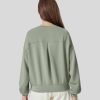 Oberteile HALARA | Lassiges Sweatshirt Mit Rundhalsausschnitt, Tiefer Schulterpartie Und Plissee