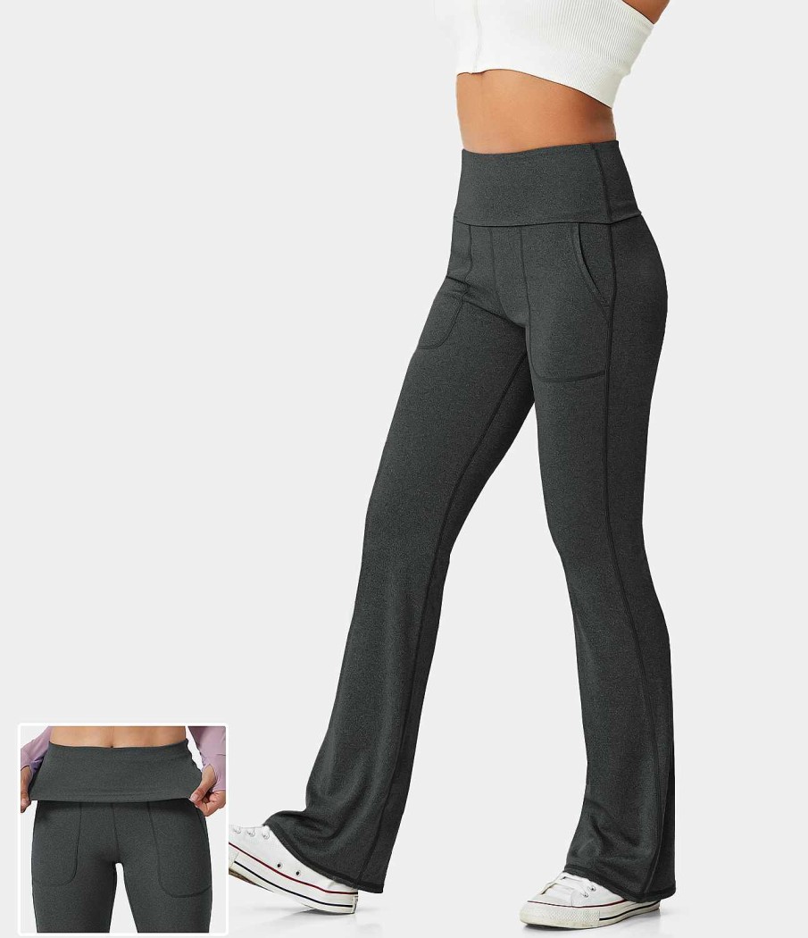 Leggings HALARA | Superhoch Taillierte, Durchgehende Schlag-Leggings Mit Umschlagtasche