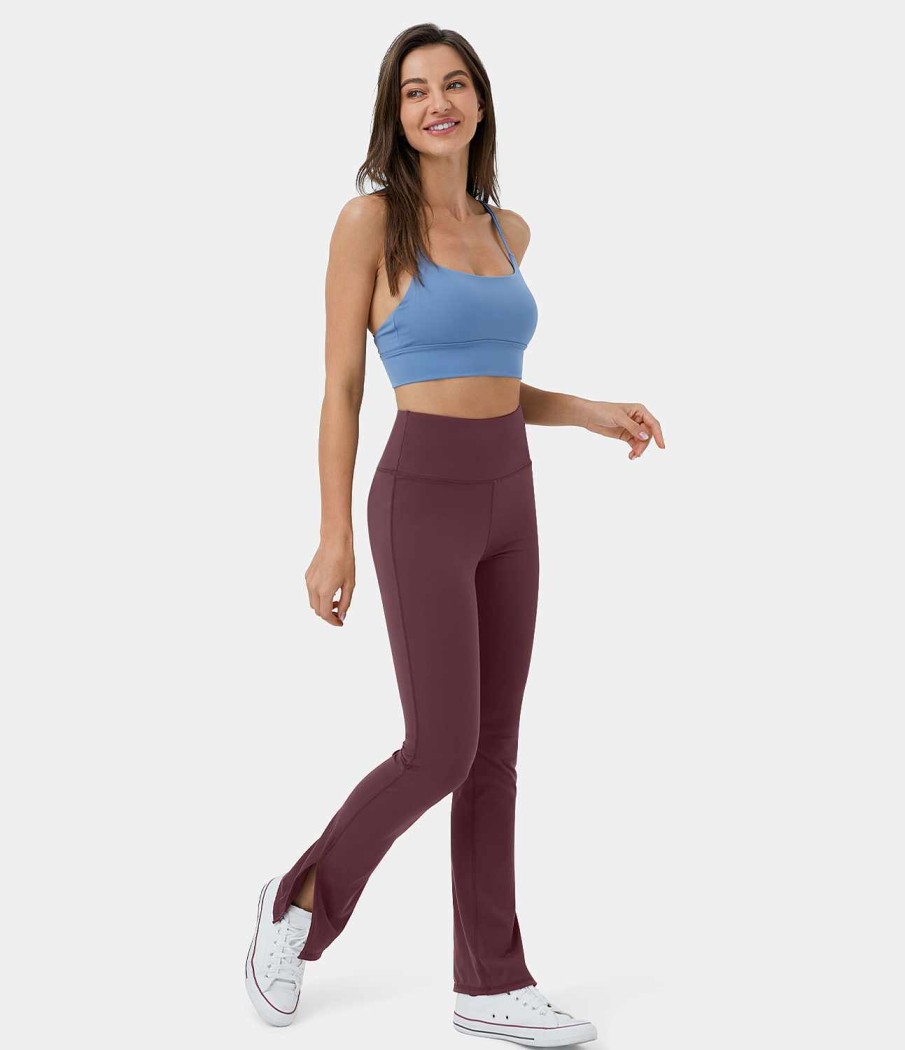 Leggings HALARA | Cloudful Stoff-Yoga-Leggings Mit Hoher Taille Und Geteiltem Saum