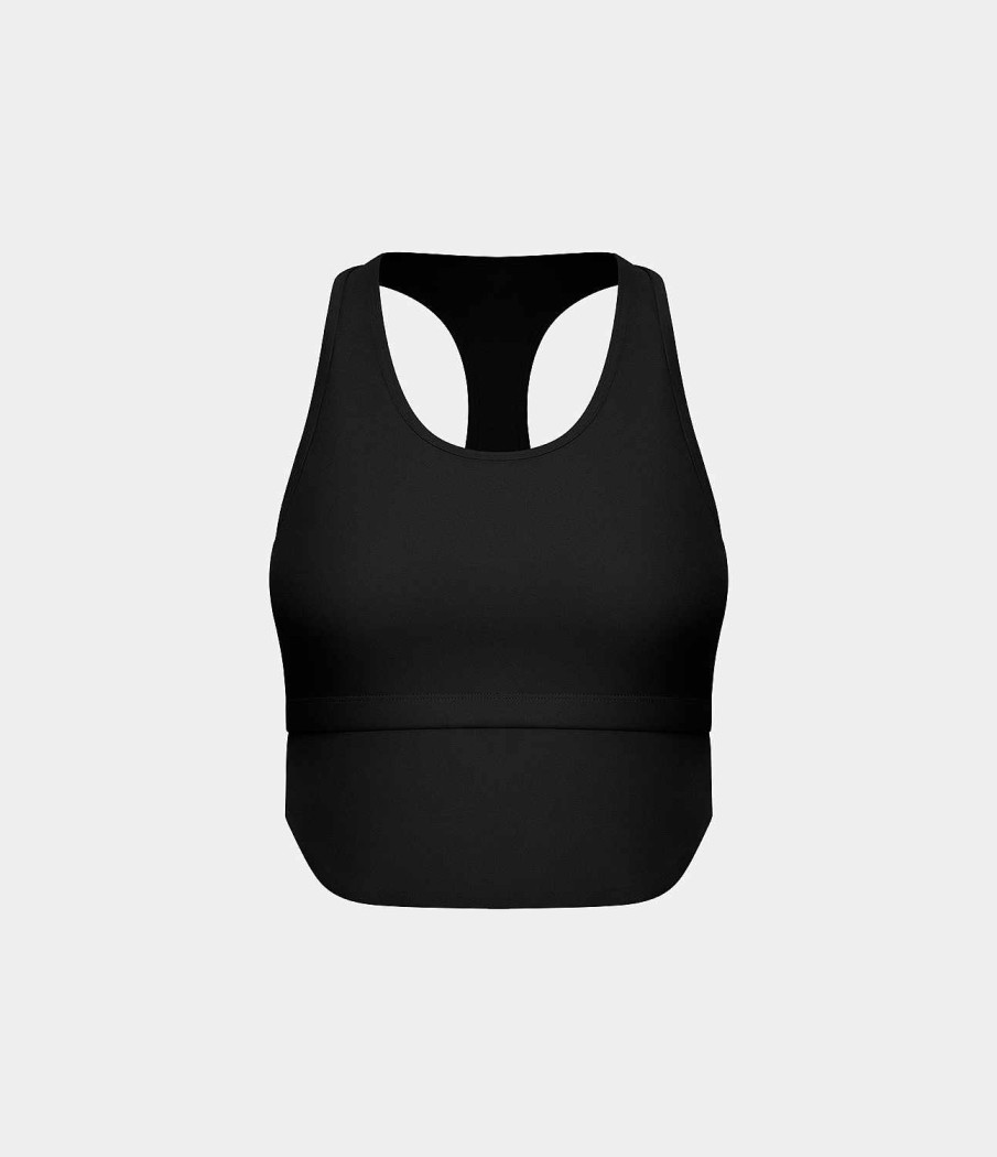 Oberteile HALARA | Ruckenfreies Racerback-Yoga-Tanktop Mit U-Ausschnitt Und Ausschnitt Und Gebogenem Saum