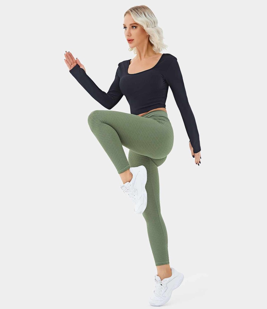 Leggings HALARA | Nahtlose Flow Crossover-Leggings Mit Mittlerer Leibhohe