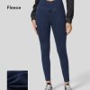 Denim HALARA | Halaramagic Lassige 7/8-Fleece-Leggings Aus Gewaschenem, Dehnbarem Strickdenim Mit Crossover-Seitentaschen