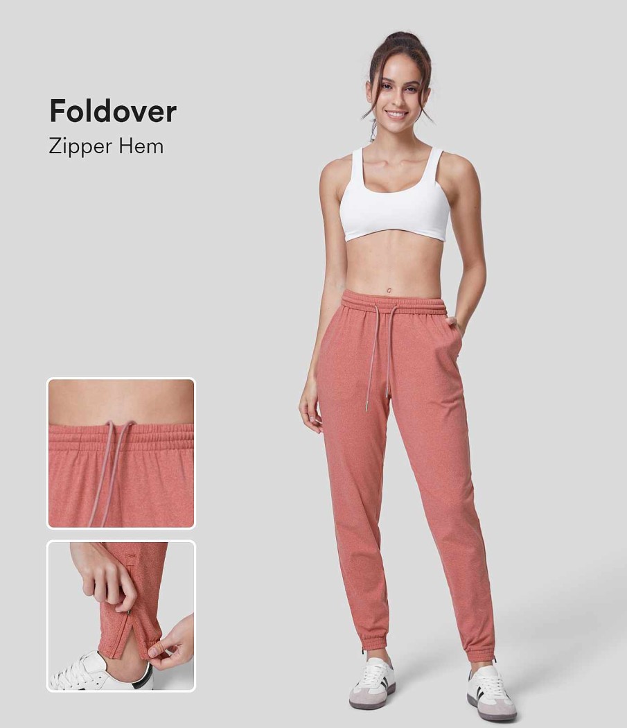 Jogginghosen Und Hosen HALARA | Soufflesoft Freizeit-Jogginghose Mit Hohem Bund Und Umklappbarer Innentasche, Kordelzug Und Seitentasche, Verstellbarem Reisverschluss