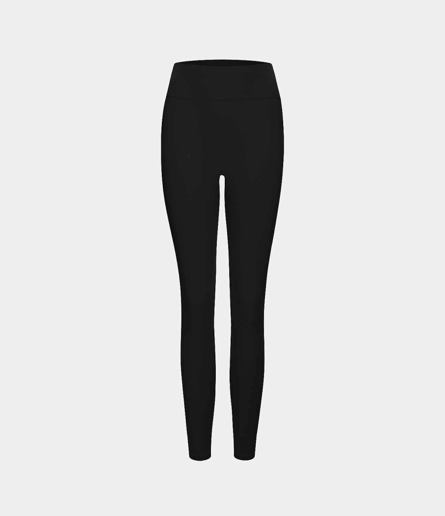 Leggings HALARA | Nahtlose Flow-Yoga-7/8-Leggings Mit Hoher Taille Und Ruschen