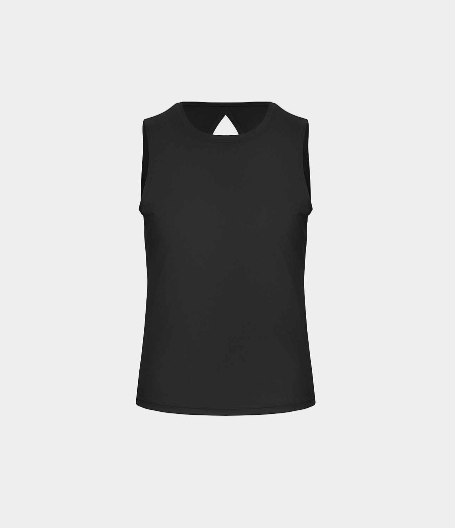 Oberteile HALARA | Crossover-Yoga-Tanktop Mit Rundhalsausschnitt Und Cut-Outs